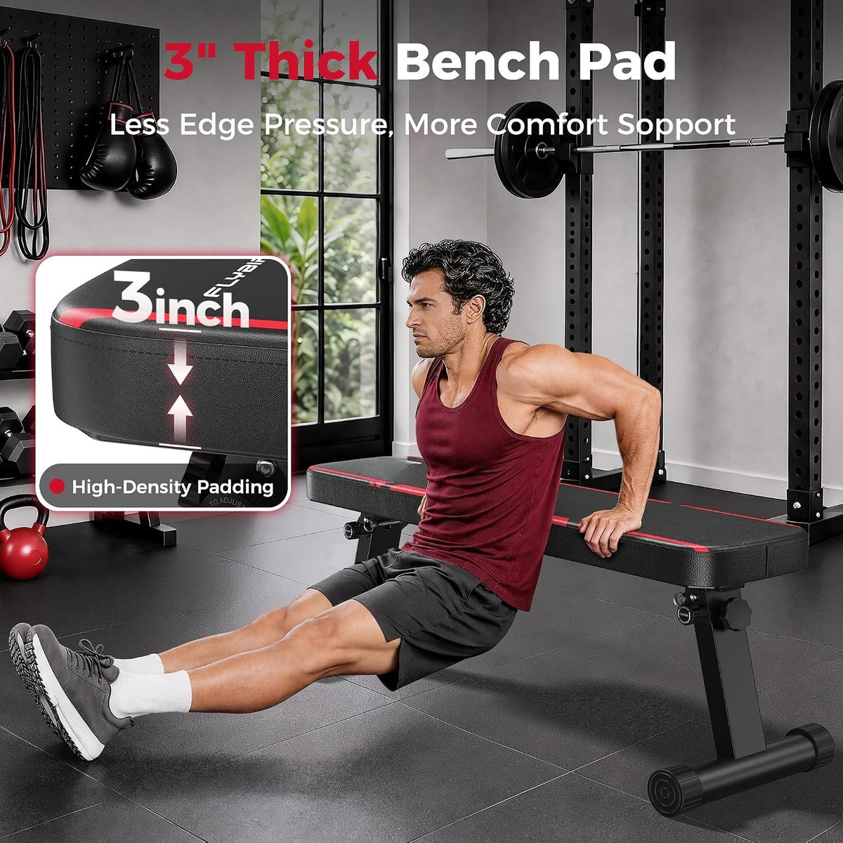 1000LBS Foldable Flat Weight Bench