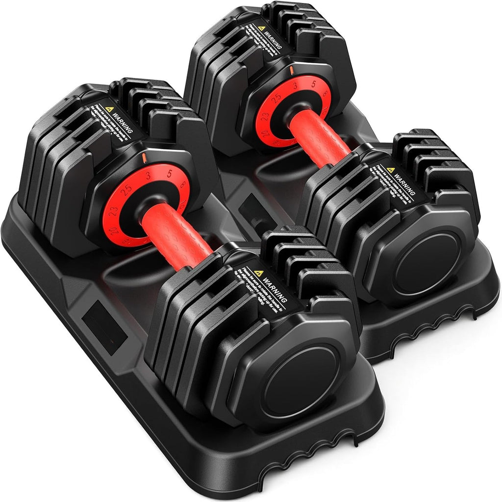 25/50LB 10-in-1 Adjustable Dumbbells Pair