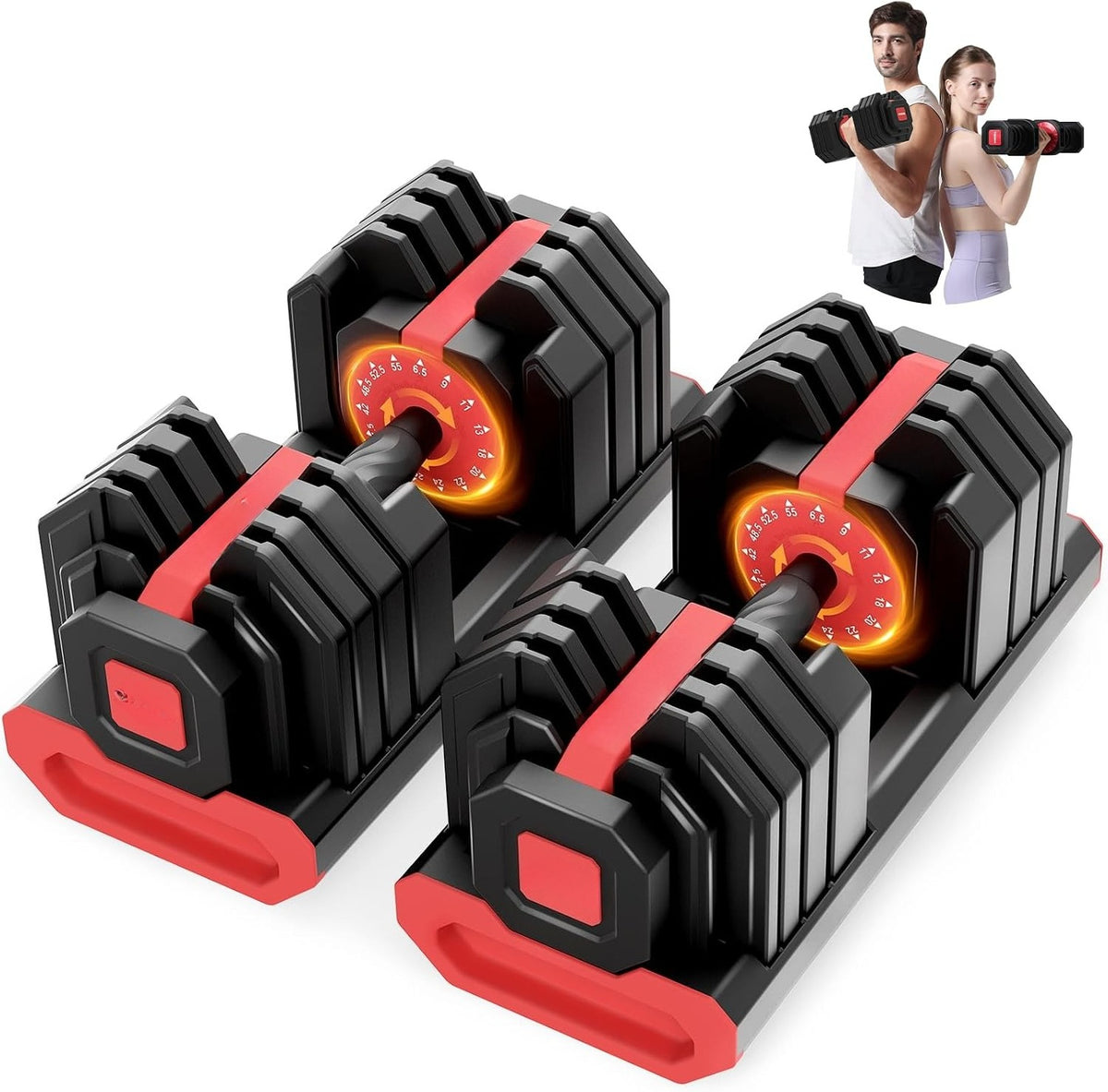 15-in-1 55/110LB Adjustable Dumbbell