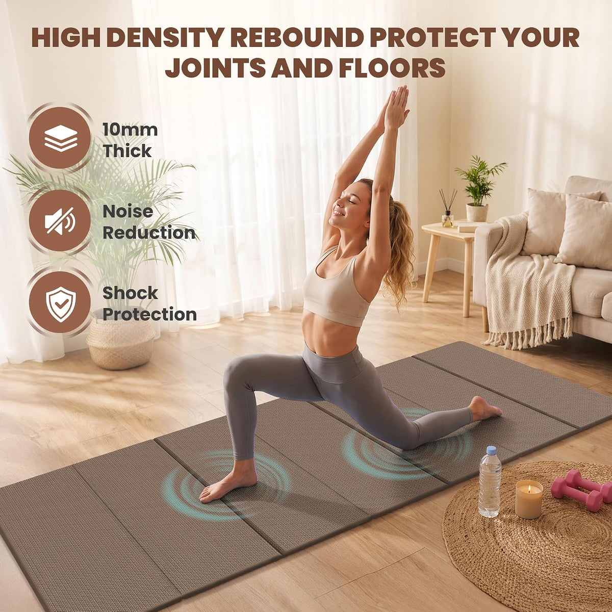 10mm Extra Thick Foldable Yoga Mat