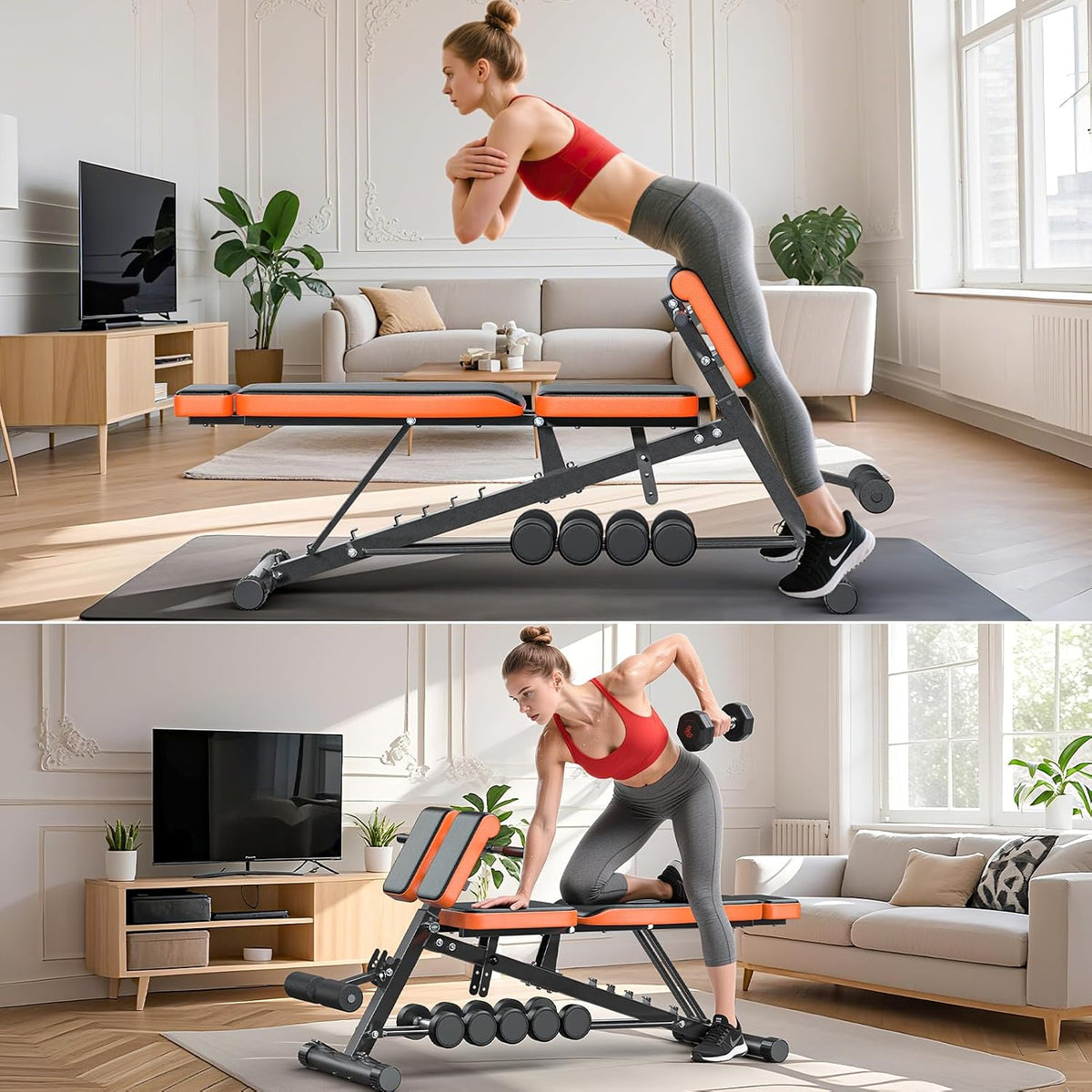 1000LBS Adjustable Roman Chair Bench