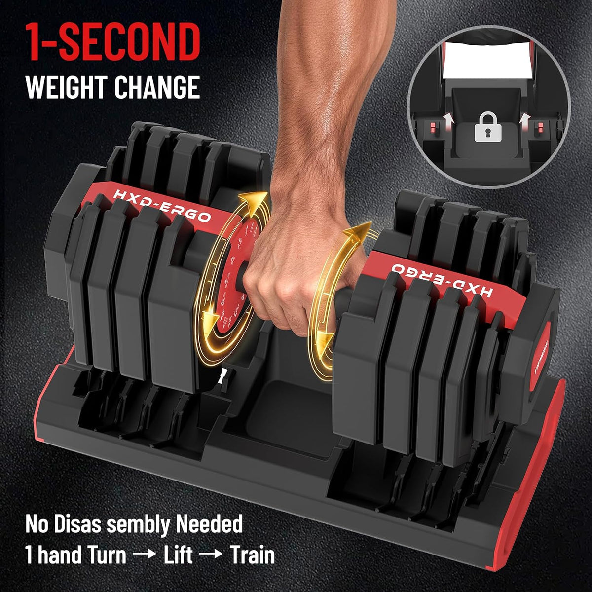 15-in-1 55/110LB Adjustable Dumbbell