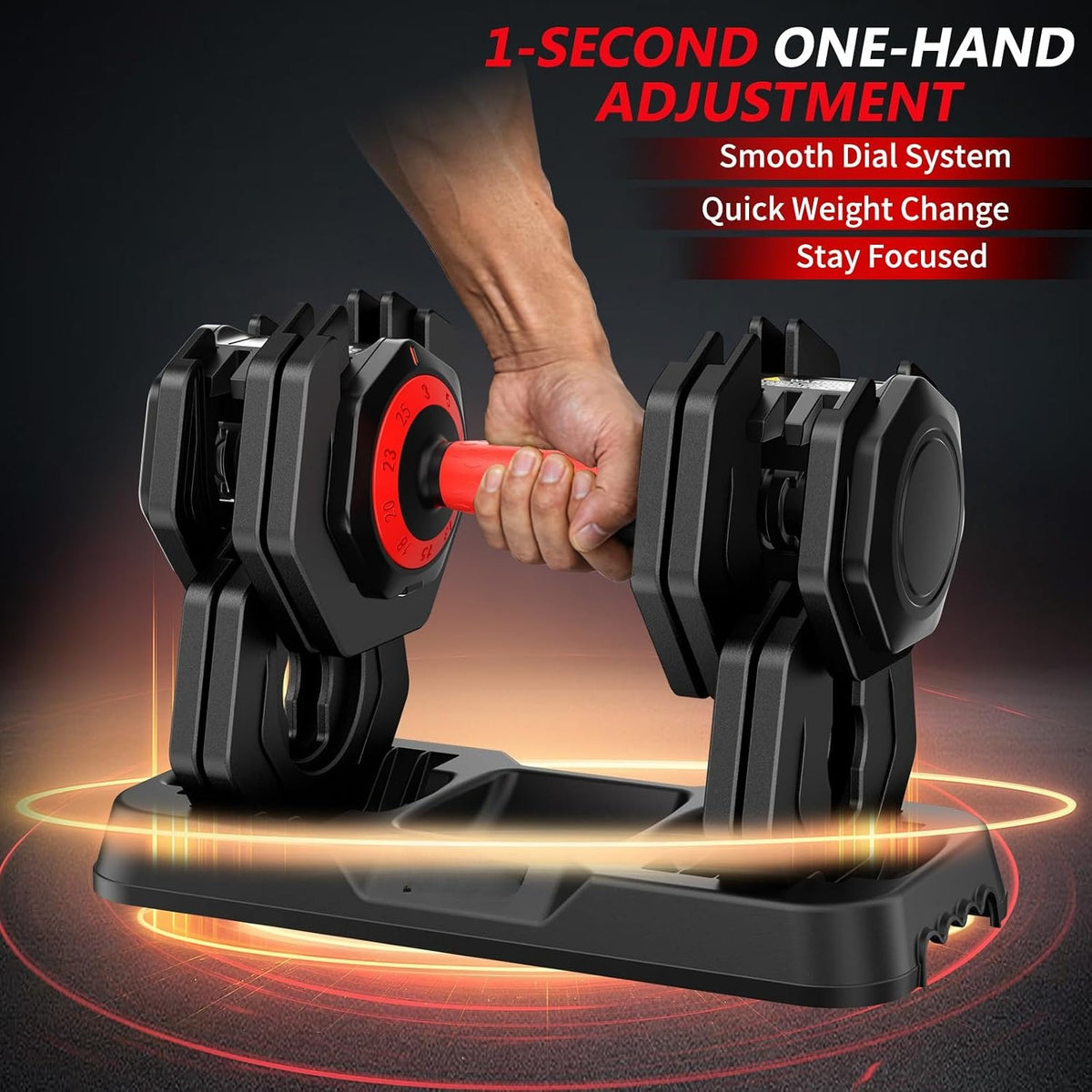 25/50LB 10-in-1 Adjustable Dumbbells Pair